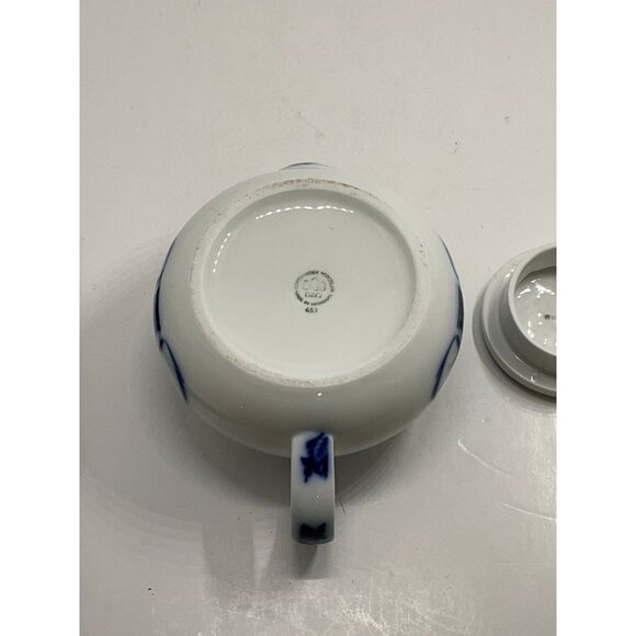 B&G Denmark Copenhagen Porcelin Blue and White Teapot 653 - Picture 8 of 9
